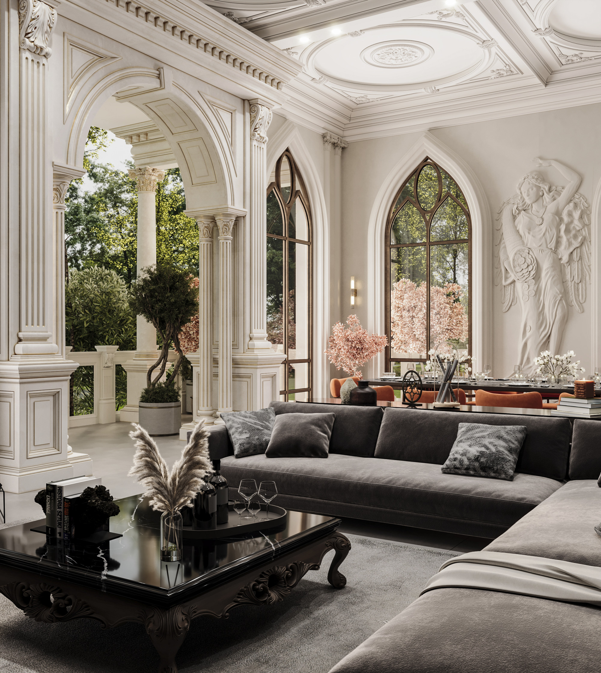 Timeless Elegance: A Gothic–Neoclassical Fusion