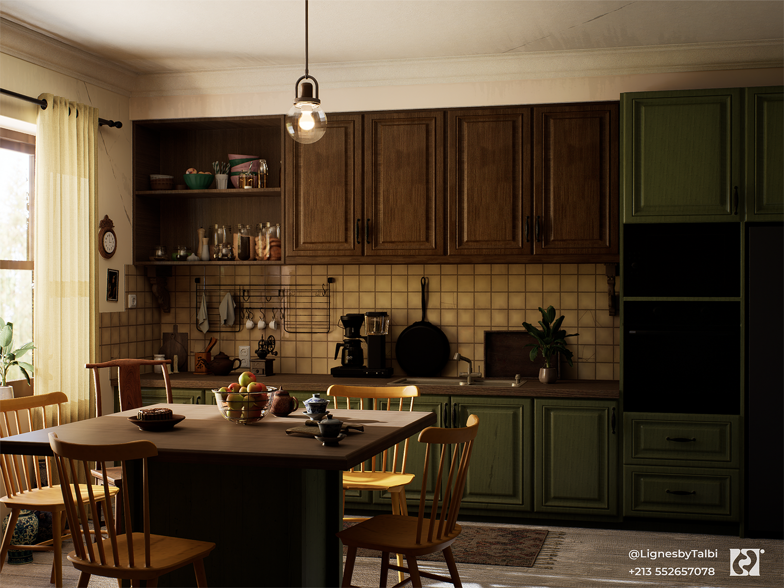 Vintage kitchen interior design