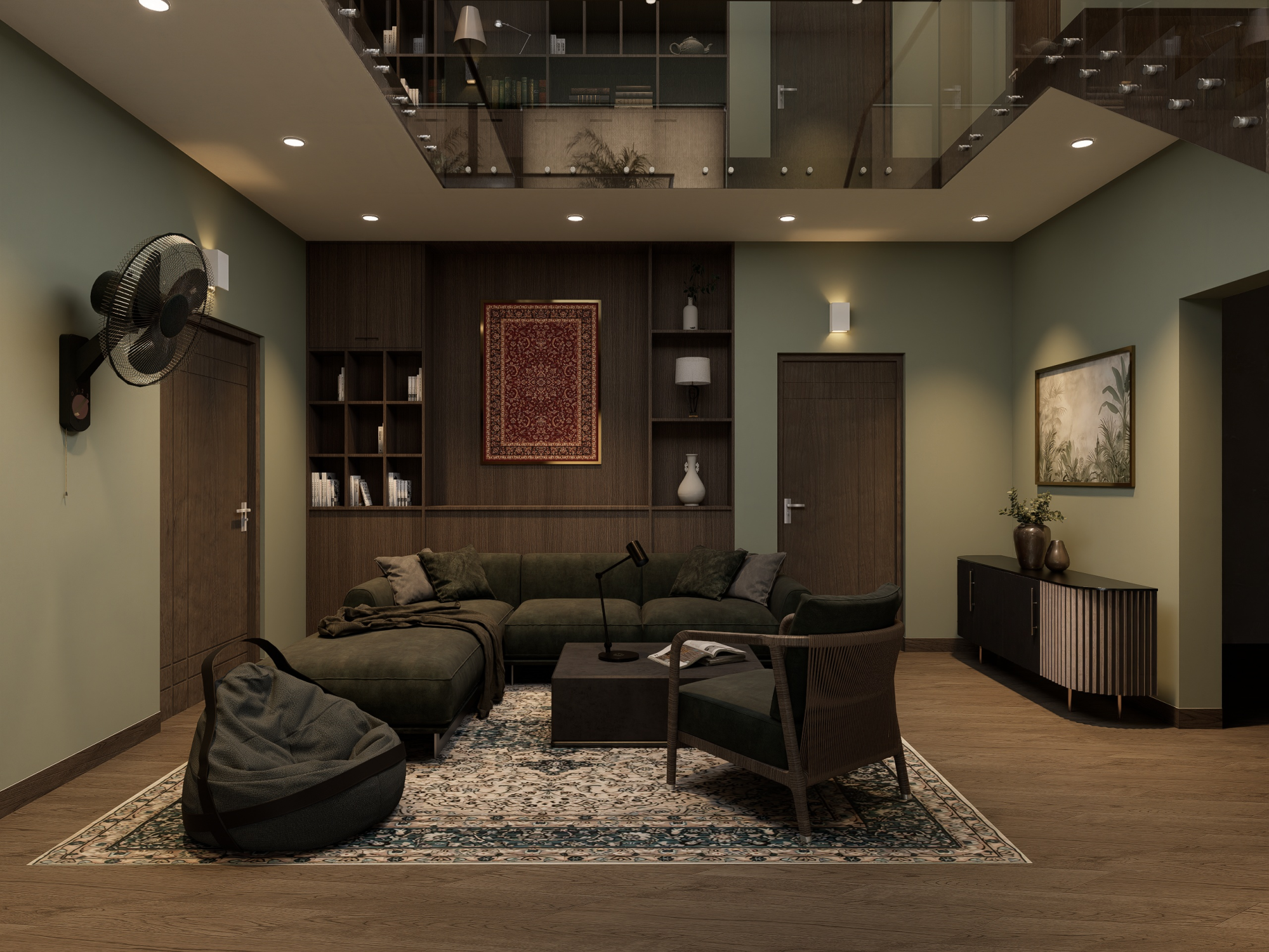 Scandinavian x Arabian majlis living.