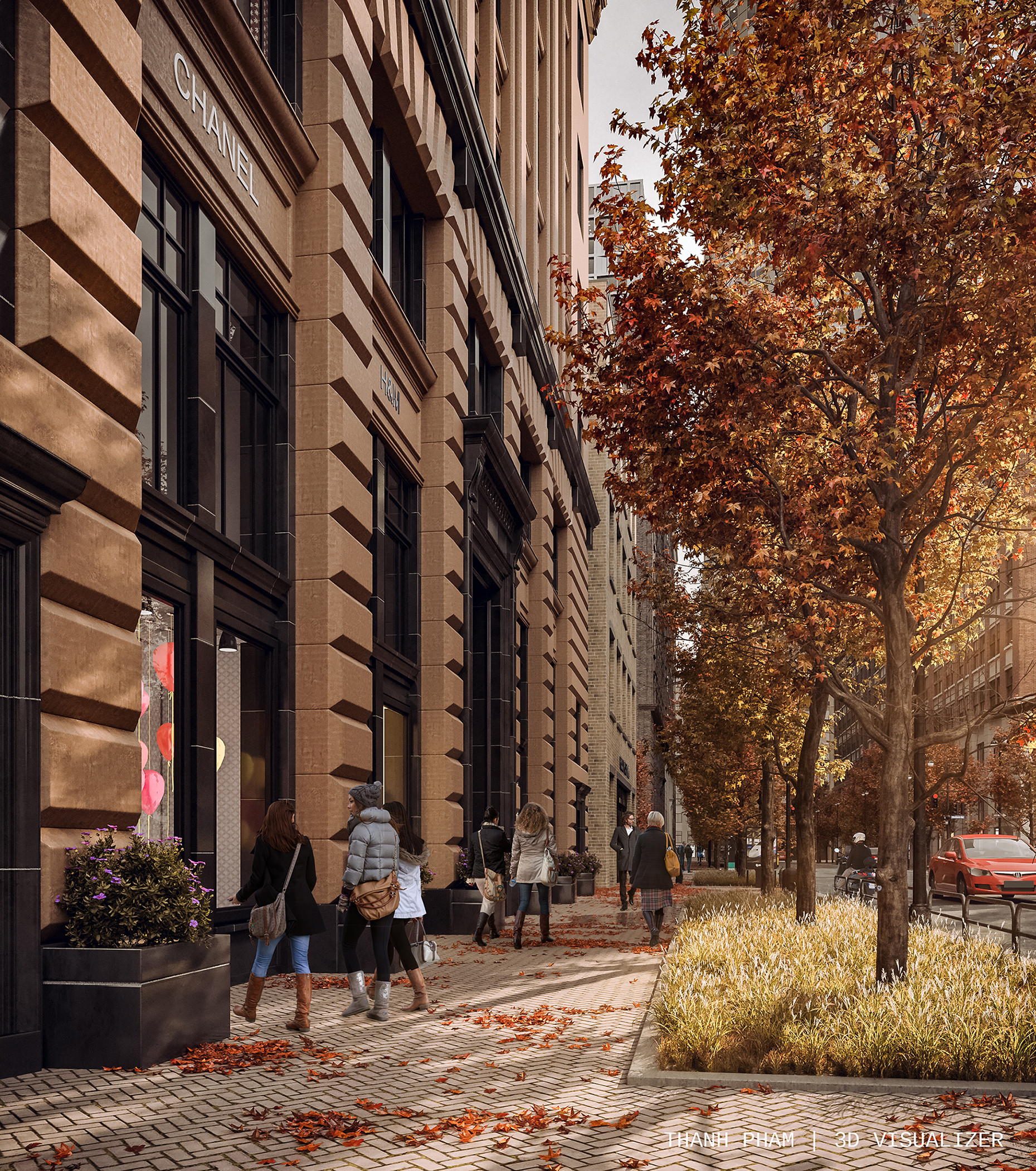 Autumn Street Corner – Concept Exterior