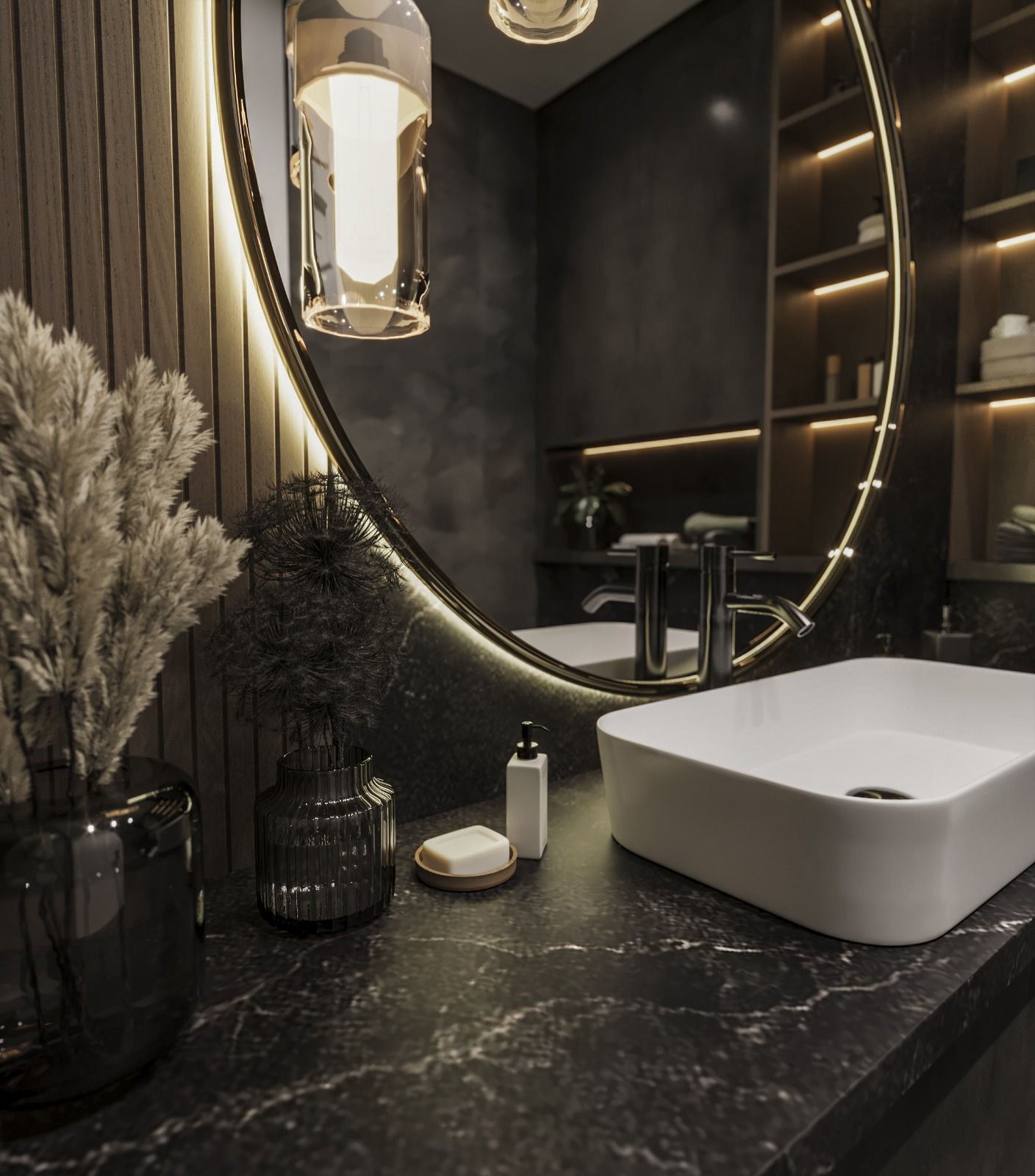Harmony of Dark Tones and Luxurious Design