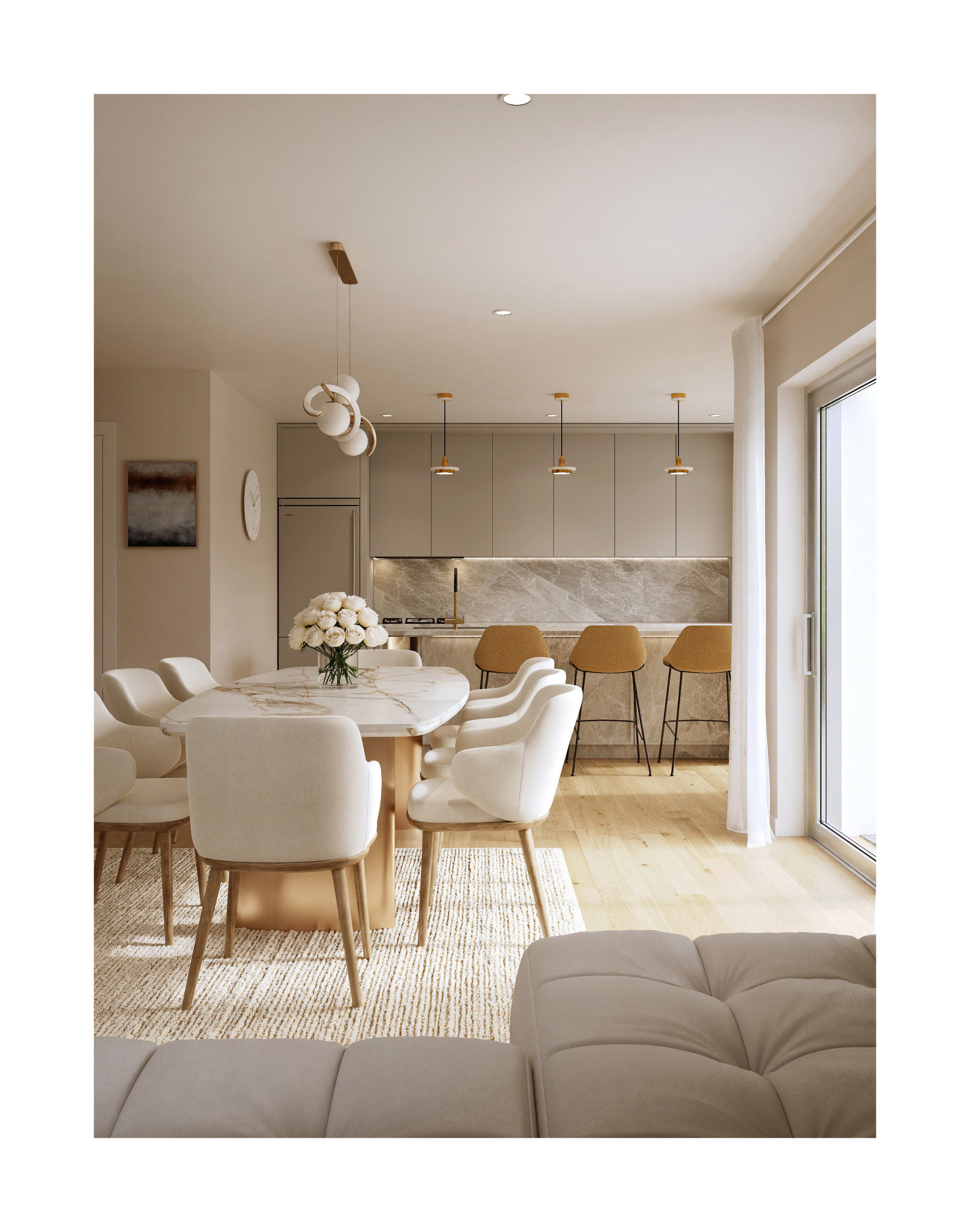 Luminous Harmony: Open-Plan Living & Dining Excellence