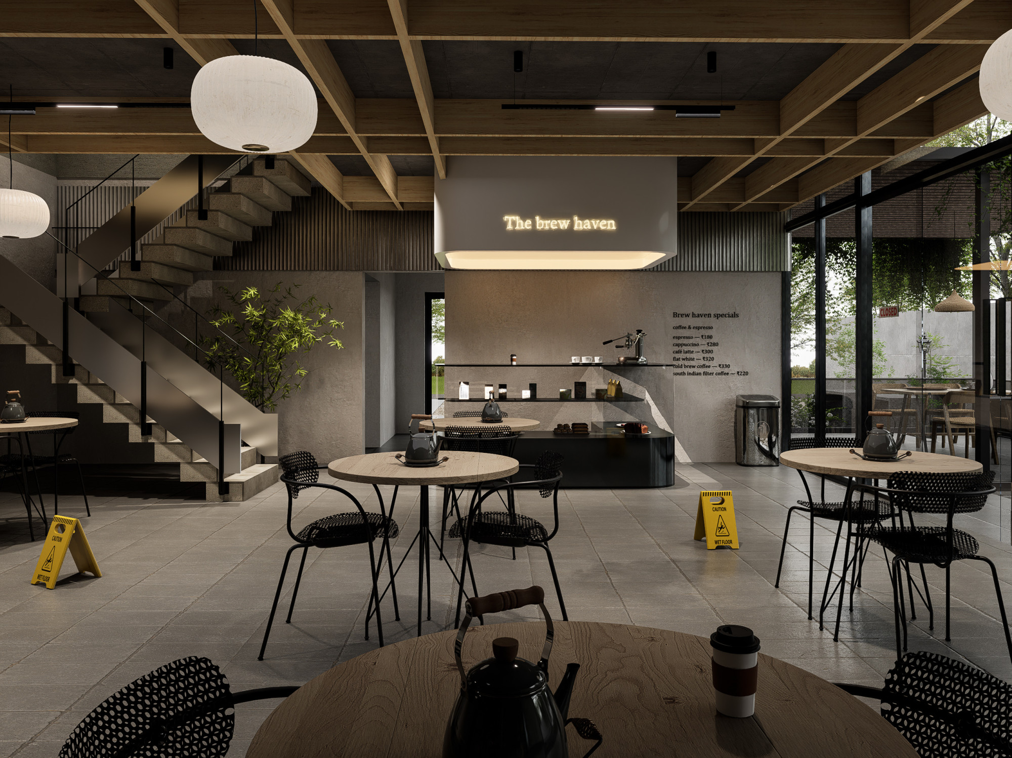 Brew Haven — Café interior.